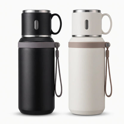 Détail du bouchon anti-fuite du thermos café, système de fermeture étanche