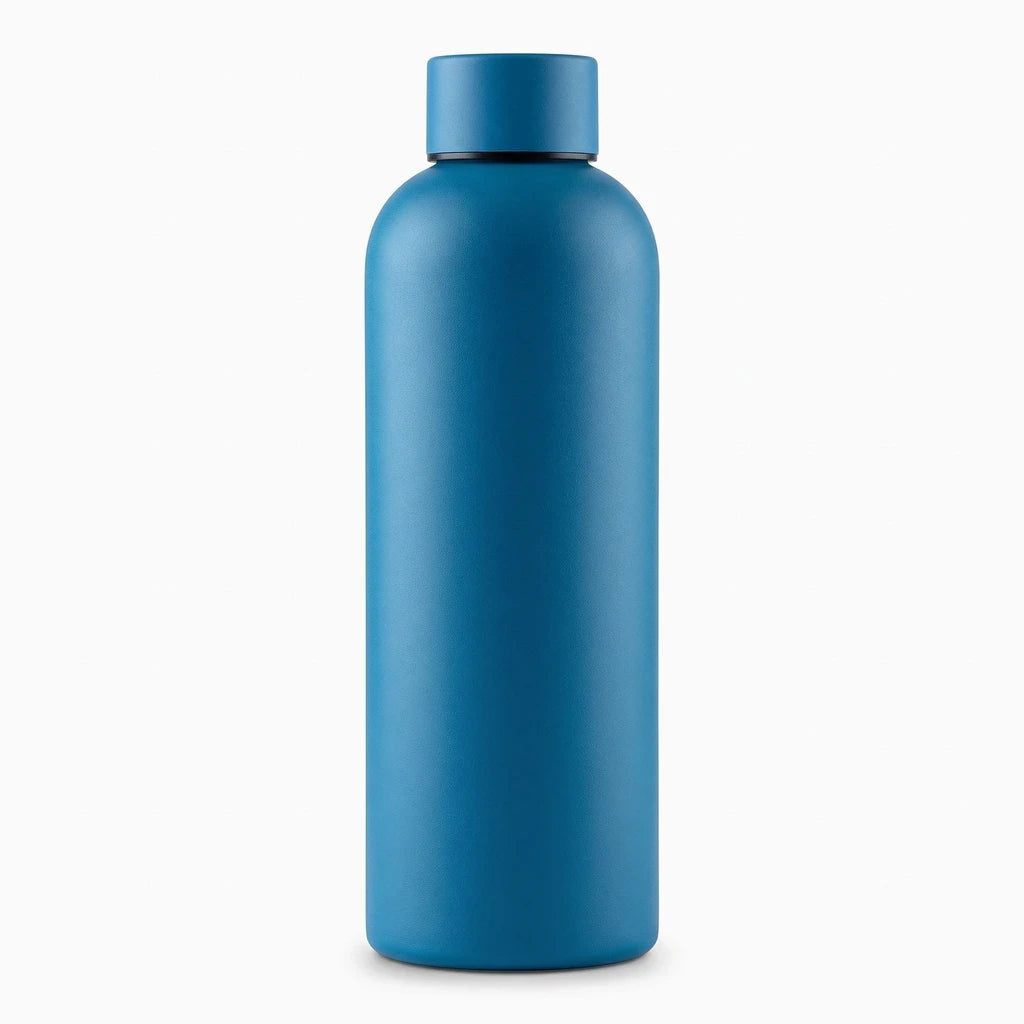 Thermos en inox 750 ml avec double paroi isotherme, coloris bleu électrique