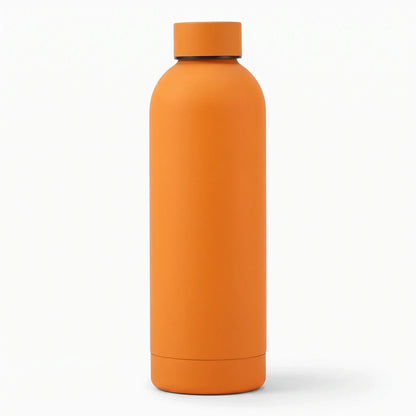 Thermos en inox orange 750 ml, isolation thermique performante pour usage sportif