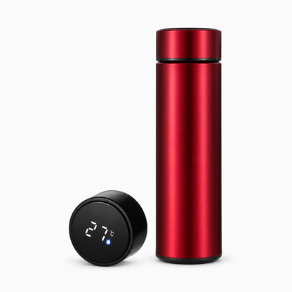 Thermos acier inoxydable bouchon with écran numérique pour boissons chaudes froides, design compact