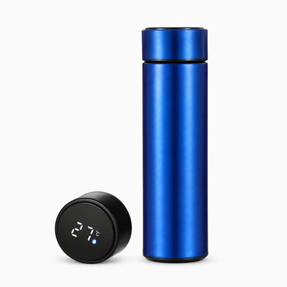 Bouteille thermos isolante double paroi, bouchon à vis étanche, affichage température numérique intégré
