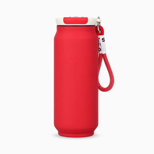 Thermos thé 500 ml rouge avec double paroi isotherme et bouchon anti-fuite